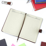 Personalized Premium A5 PU Leather Diary with Custom Name & Logo Engraving | Elegant Office Journal Gift for Men, Women & Professionals | Love Craft Gifts™