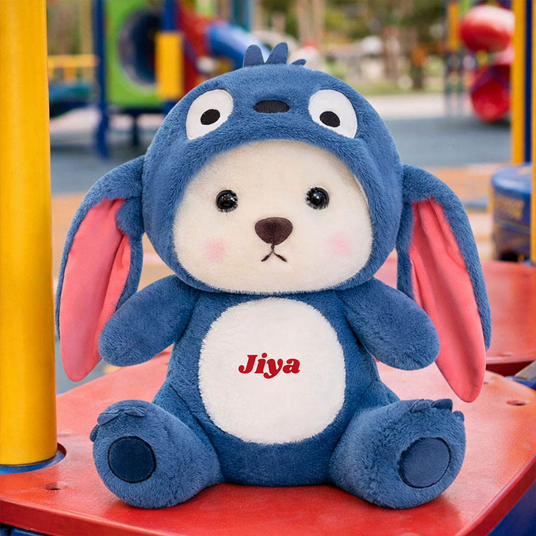 Personalized Bunny Plush Soft Toy with Custom Name – Cute Kids Teddy Rabbit Gift (Approx. 12 Inch) | Love Craft Gifts