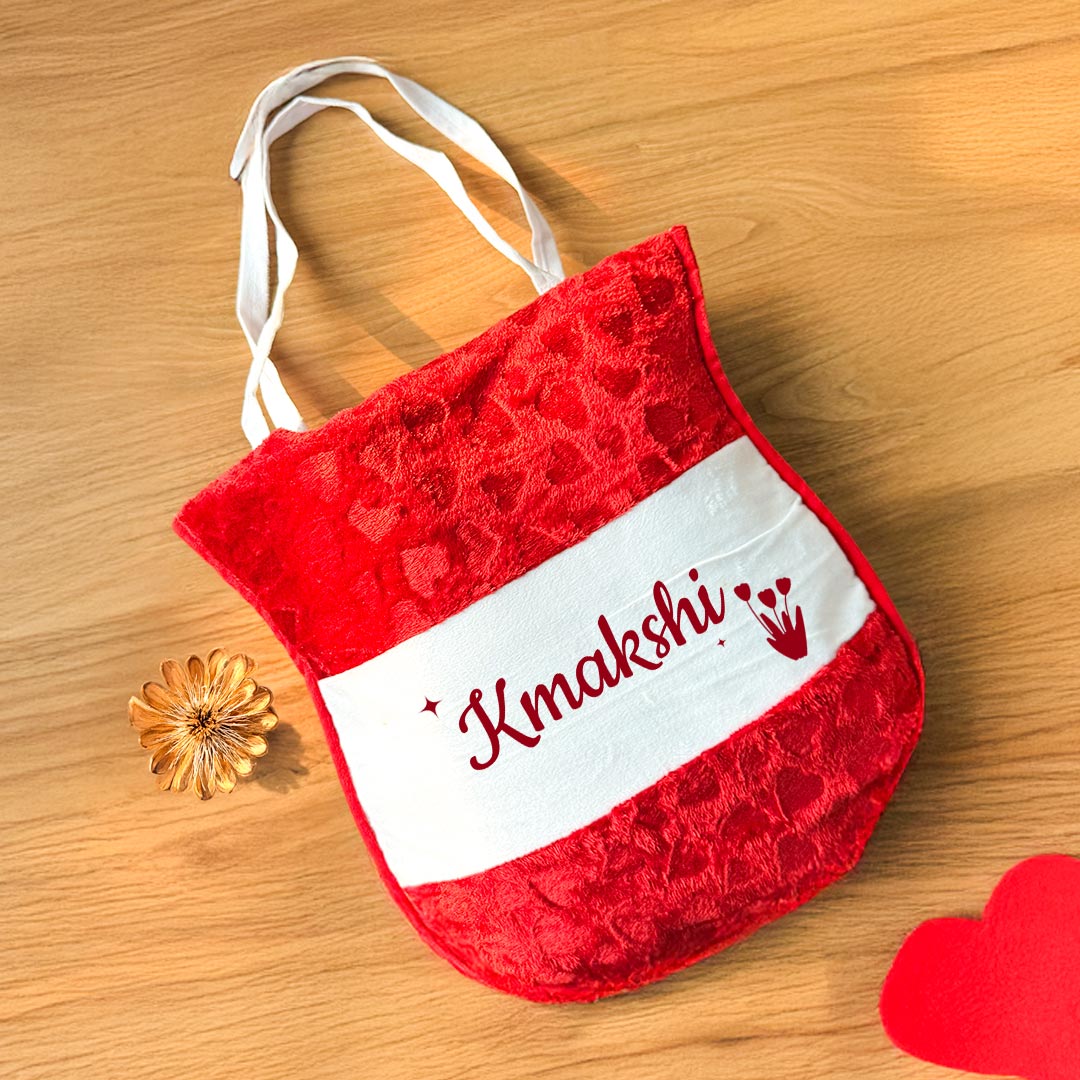 Personalized Red Velvet Name Bag | Love Craft Gifts
