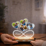 Personalized Infinity Love LED Photo Lamp with Custom Pictures & Name | Romantic Couple Memory Gift for Boyfriend, Girlfriend & Loved Ones - 7x8" | Love Craft Gifts™