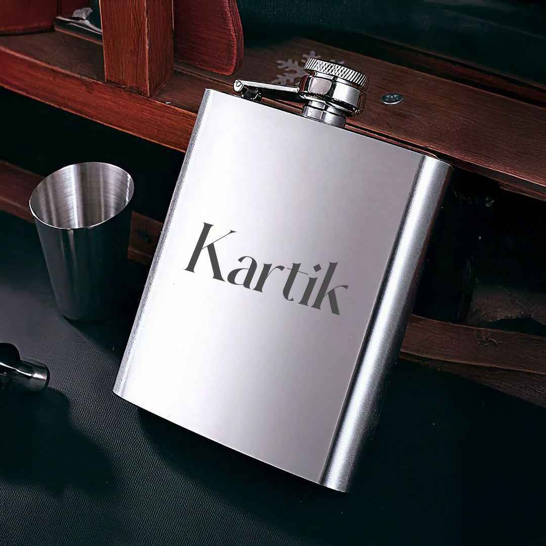  Personalized Stainless Steel Hip Flask | Love Craft Gifts