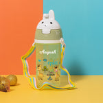 Personalized Kids Water Bottle with Straw – Cute Animal Designs | Love Craft Gift
