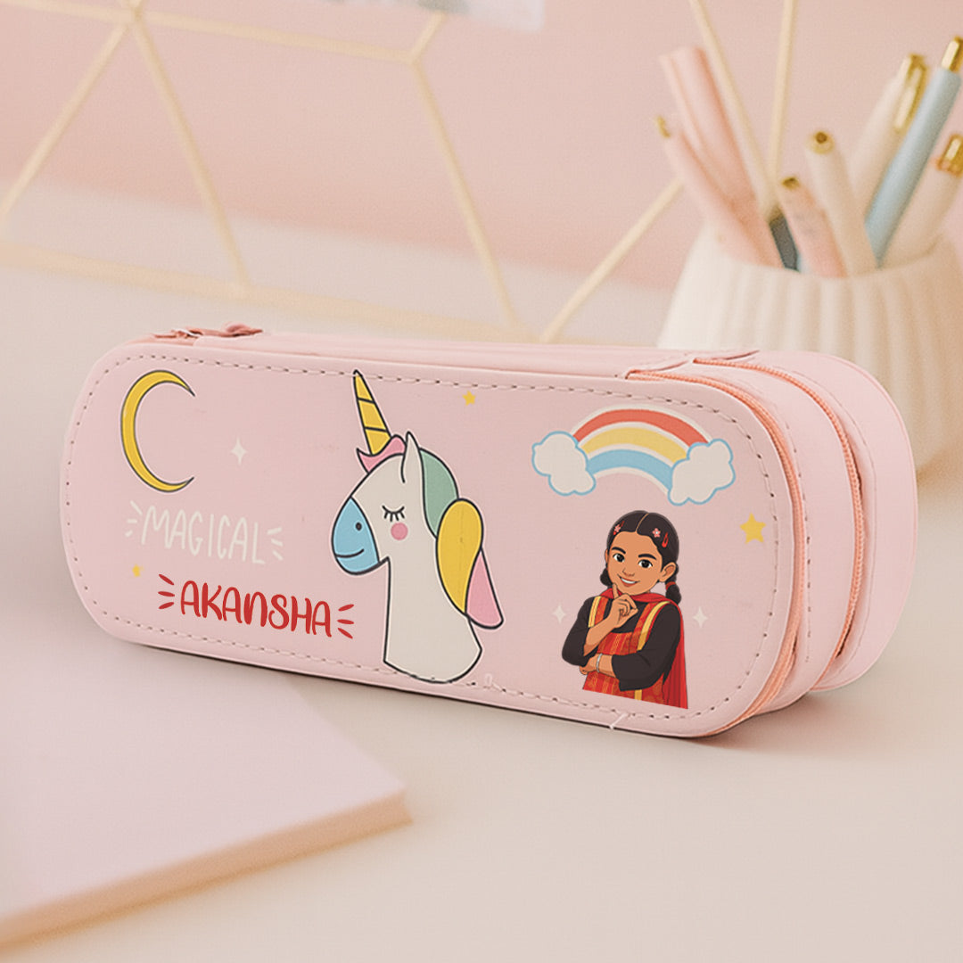 Personalized Unicorn Pencil Case with Name & Image | Love Craft Gifts