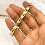 Dual-Tone Gold & Silver Personalized Bracelet | Love Craft Gifts
