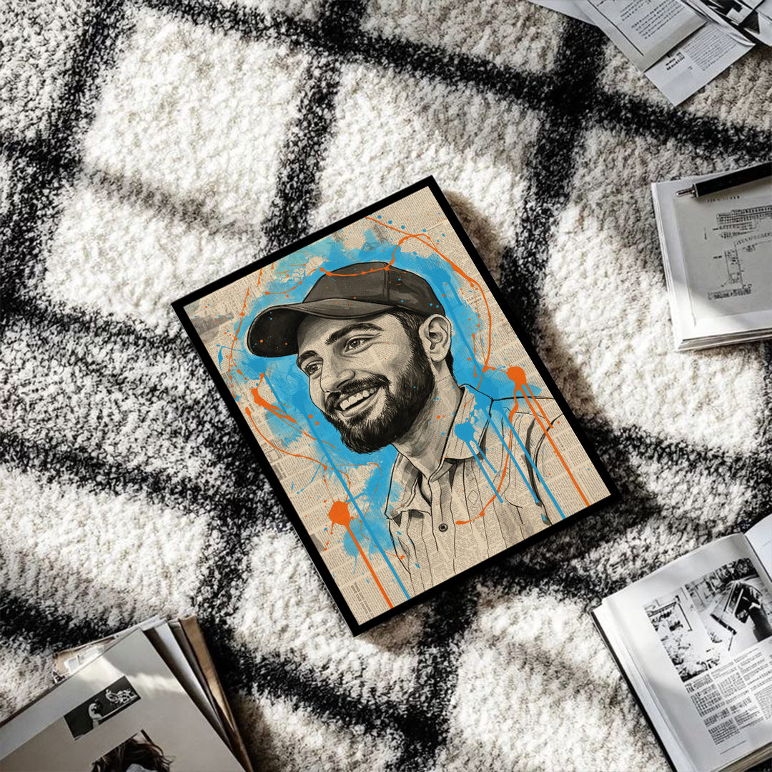 Custom Illustrated Portrait Wall Art – Personalized Modern Artwork | Love Craft Gifts