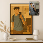 Custom Minimalist Portrait – Personalized Digital Illustration from Your Photo | Love Craft Gifts