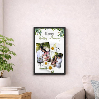 Personalized Wedding Anniversary Photo Wall Frame | Custom Couple Memory Keepsake Gift 8x12" | Love Craft Gifts™