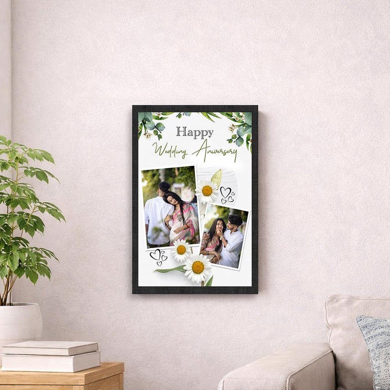 Personalized Wedding Anniversary Photo Wall Frame | Custom Couple Memory Keepsake Gift 8x12" | Love Craft Gifts™