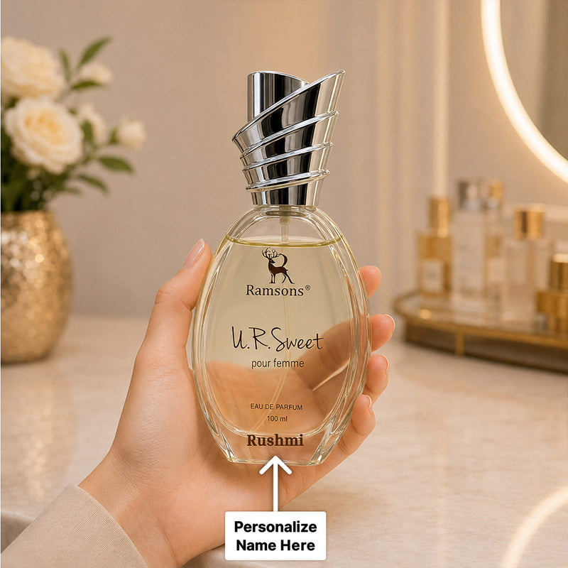 Personalized Ramsons U R Sweet Eau De Parfum with Custom Name | Luxury Perfume Gift for Women & Girls - 100ml | Love Craft Gifts™