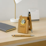 Personalized Wooden Clock Pen Stand with 2 Pens | Love Craft Gifts
