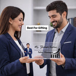 Personalized Acrylic Office Name Plate | Custom Desk Name Sign Gift for Managers, Professionals & Corporate Employees - 7x6" | Love Craft Gifts™