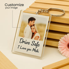 Personalized Drive Safe Keychain