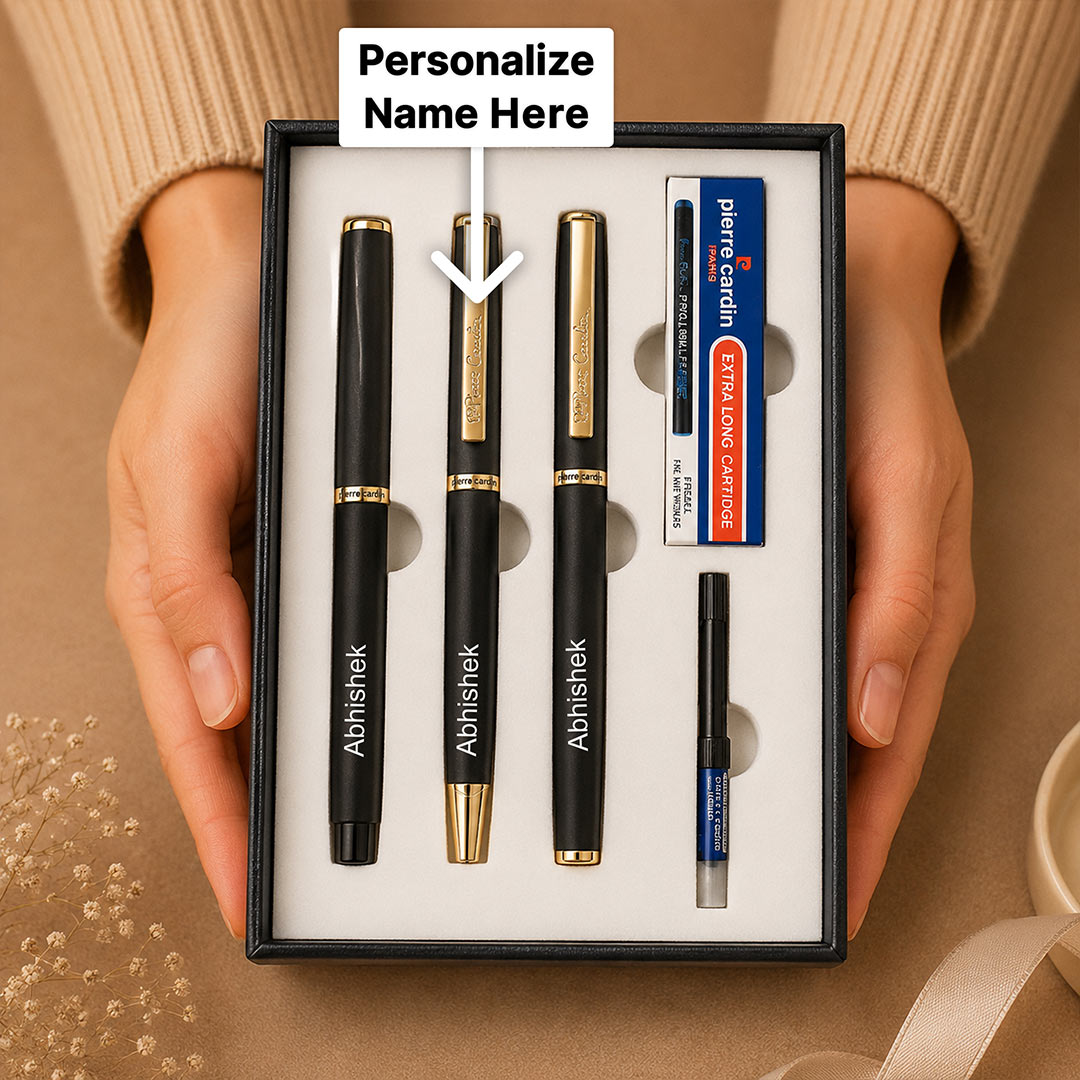 Pierre Cardin Golden Eye Fountain Roller & Ball Pen Set