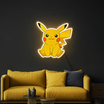 Pikachu Neon Light Wall Decor (15x15") | Love Craft Gifts