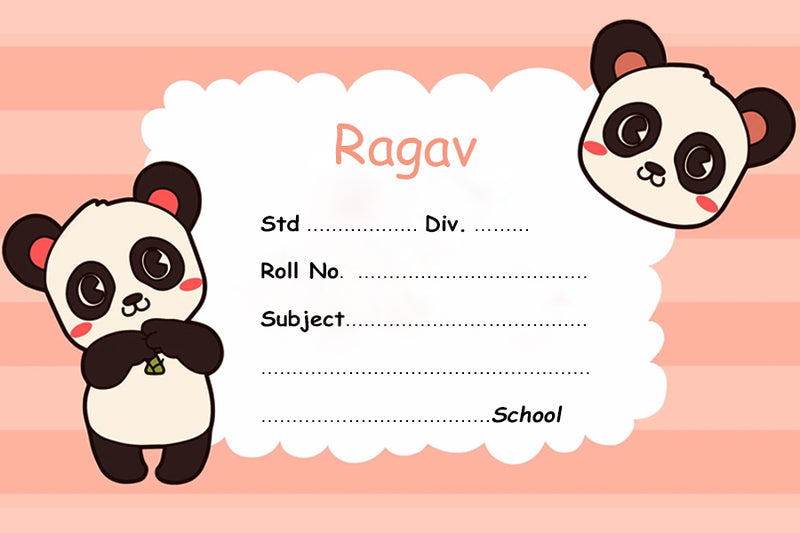 Customized  Panda Name Slip | Love Craft Gifts 