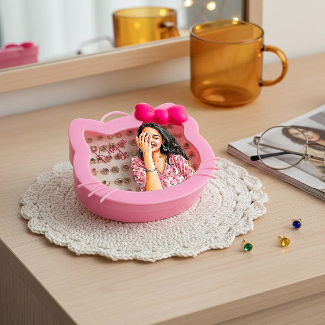 Personalized Kitty Ring Box with Name & Cartoon Illustration | Love Craft Gifts