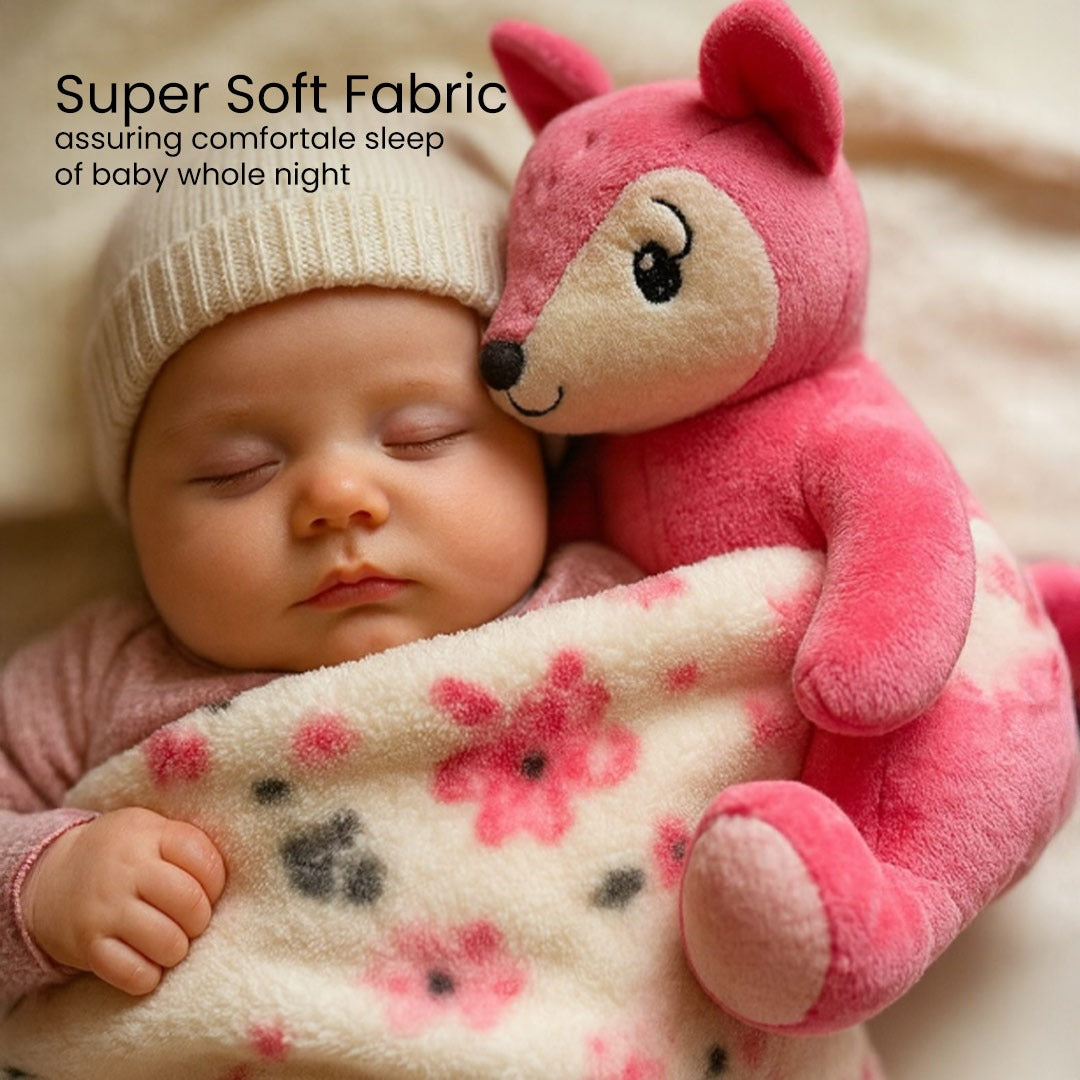 Teddy-Hug Baby Blanket Set | Super Soft Fleece Comforter with Plush Toy | Love Craft Gifts