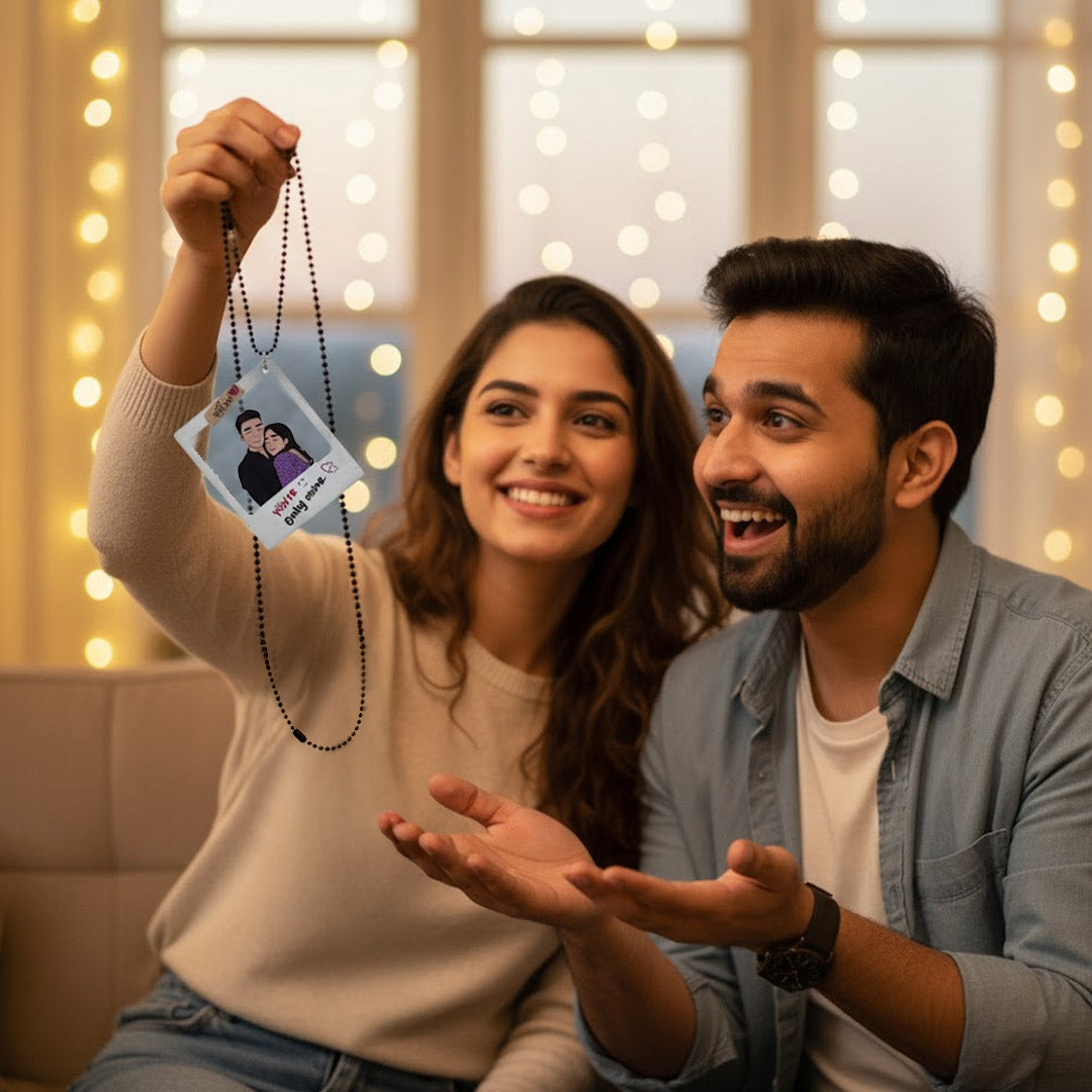 Polaroid Style Customized Couple Car Hanger – 3×2" | Love Craft Gifts