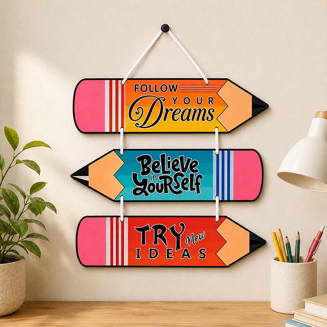 Positive Quotes Wooden Wall Hanging Decor | Love Craft Gifts™