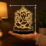 Lord Ganesha LED Car Dashboard Lamp – Premium Acrylic Ganpati Dashboard Light for Car Interior Decor, Spiritual Gift for Home, Office & Vehicle | LoveCraftGifts™
