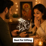 Shiv Parvati LED Car Dashboard Lamp – Premium Acrylic Mahadev Parvati Dashboard Light for Car Interior, Home Temple Decor & Spiritual Gift | LoveCraftGifts™