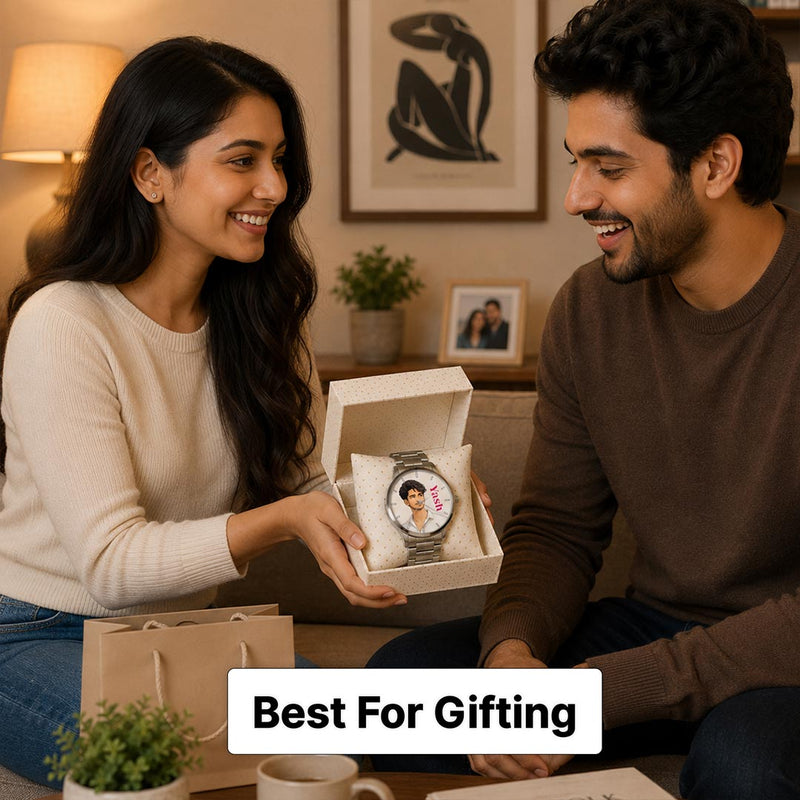 Premium Personalized AI Portrait Watch | Custom Gift for Husband, Boyfriend & Brother | Love Craft Gifts™