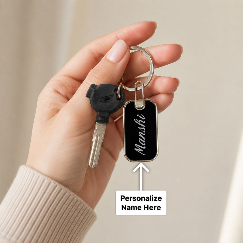 Premium Personalized Rounded Rectangle Keychain | Custom Name Gift | Love Craft Gifts™