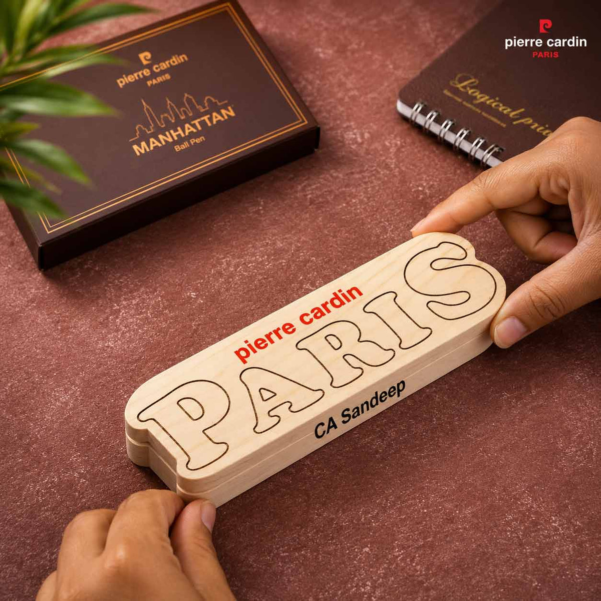 Premium Pierre Cardin Manhattan Gift Set | Personalized Wooden Pen Box | Love Craft Gifts™