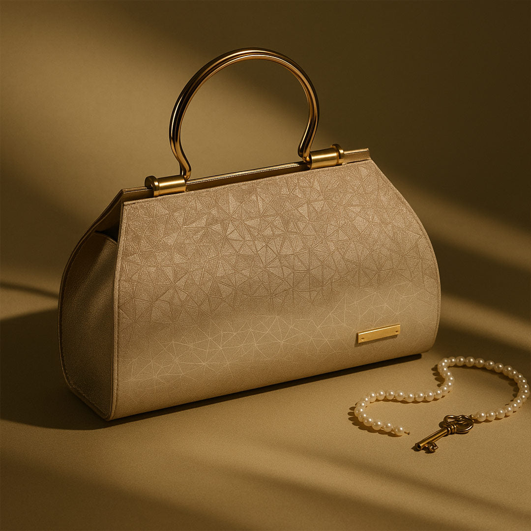 Luxury Champagne Gold Handbag for Women – Premium Party & Office Tote | Love Craft Gifts