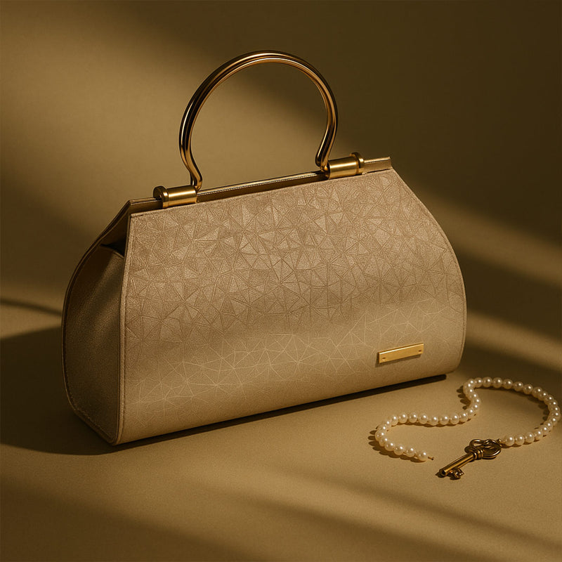 Luxury Champagne Gold Handbag for Women – Premium Party & Office Tote | Love Craft Gifts