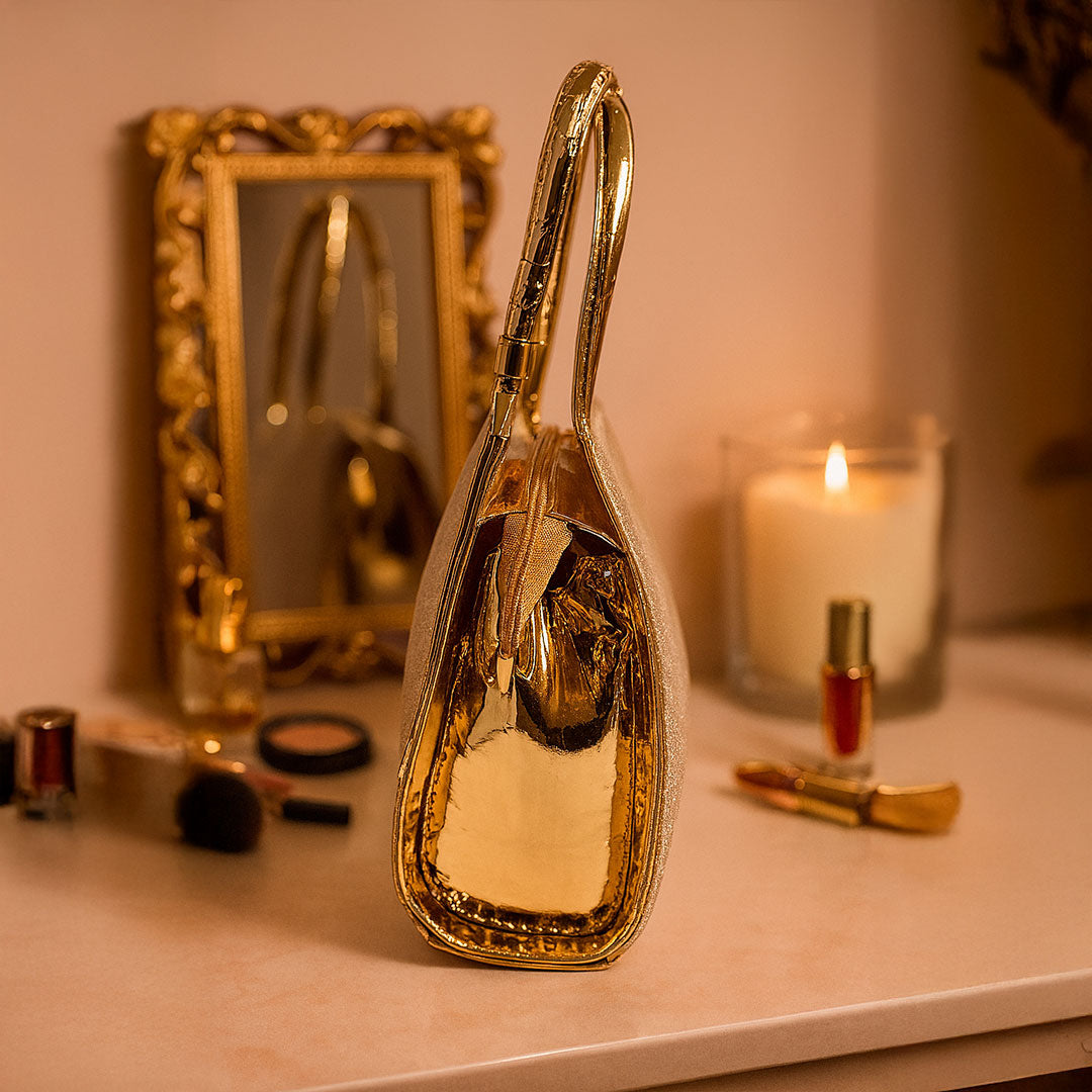 Luxury Golden Handbag for Women – Premium Designer Shoulder & Tote Bag | Love Craft Gifts