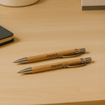 Personalized Wooden Clock Pen Stand with 2 Pens | Love Craft Gifts