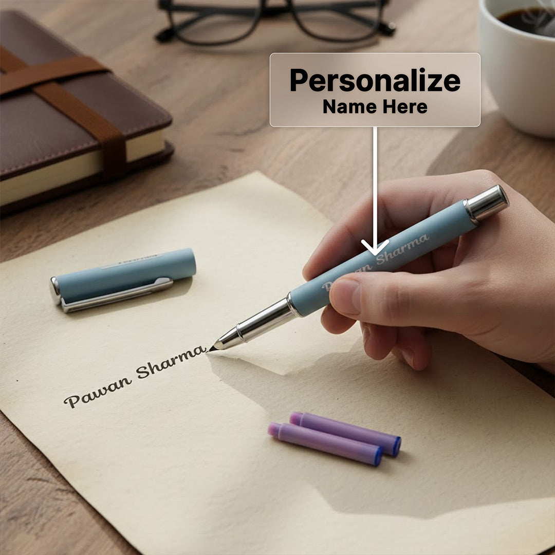 Personalized Fountain Pen Gift Set with Custom Name Engraving | Love Craft Gifts