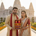 Shubh Labh Lakshmi–Ganesh Wall Hanging | 10×15 inch Premium Door/Wall Decor