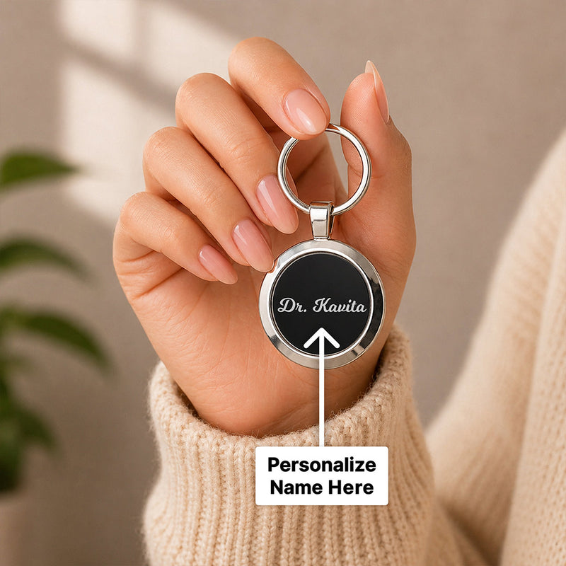 Personalized Doctor Metal Keychain with Custom Name – Premium Medical Professional Keyring Gift for Doctors & Healthcare Professionals (Standard Gift Size) | Love Craft Gifts™