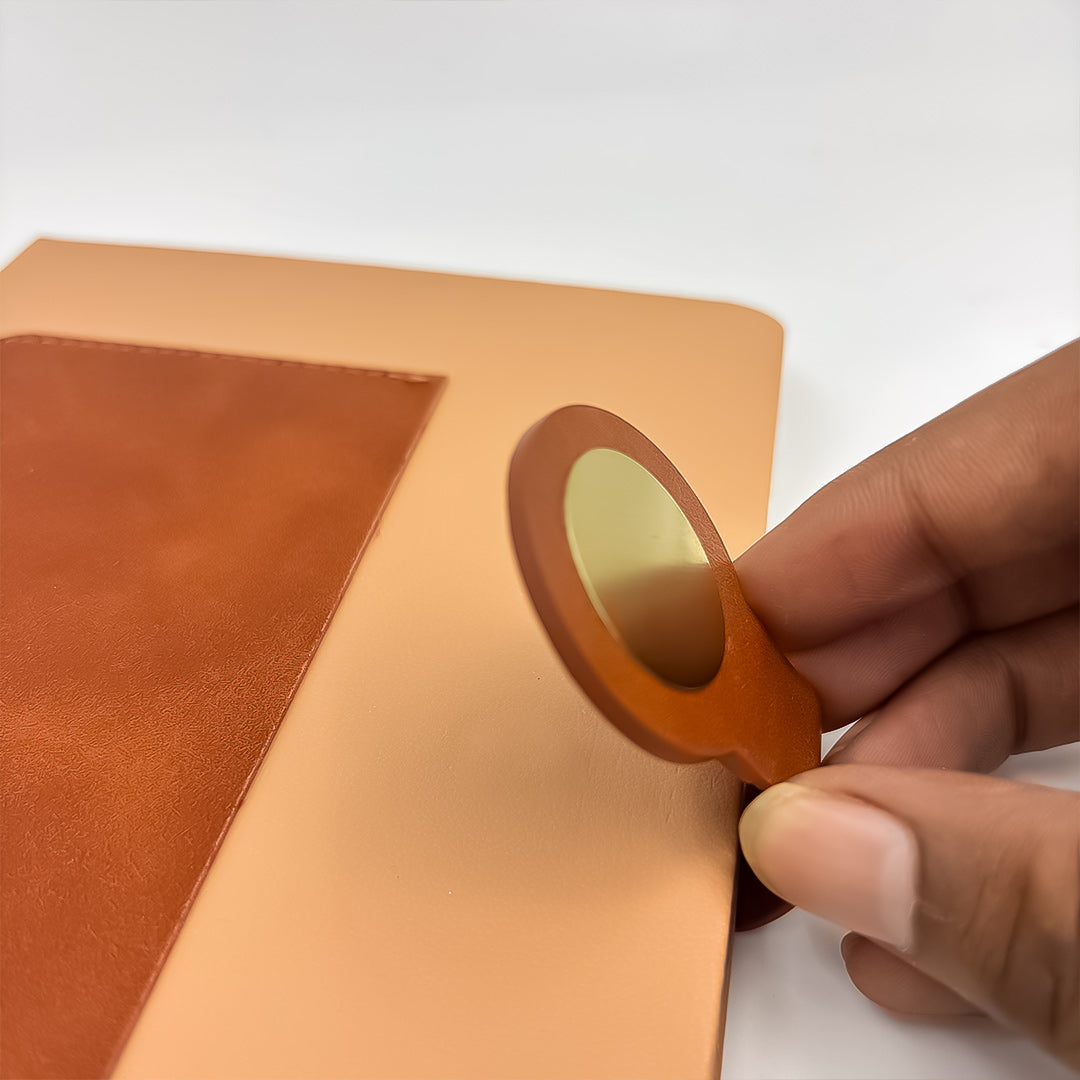 Custom Tan & Brown Leatherette Notebook | Love Craft Gifts