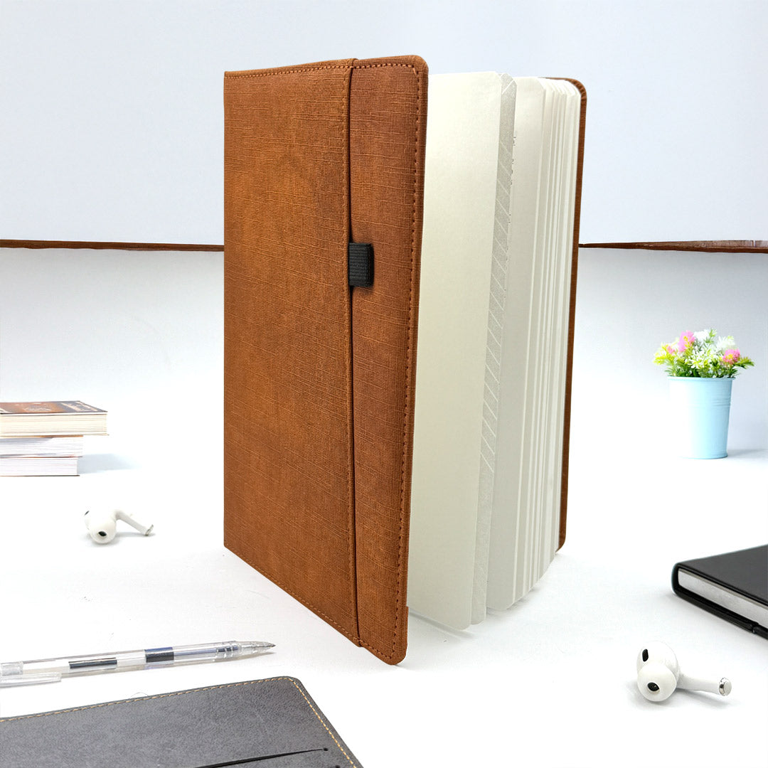 Personalized A5 PU Leather Executive Diary with Custom Name Plate | Premium Hardbound Journal Gift for Professionals, Students & Corporate Gifting - A5 | Love Craft Gifts™