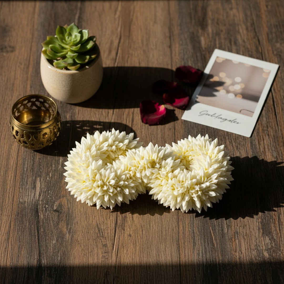 Premium Artificial Gajra Set (2 Pieces) with Long-Lasting Fragrance | Bridal & Festive Hair Accessory