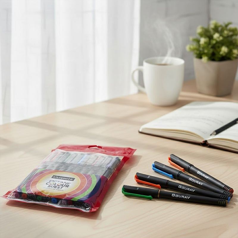 Classmate Octane Colour Burst Gel Pens, Multicolor, Pack of 10