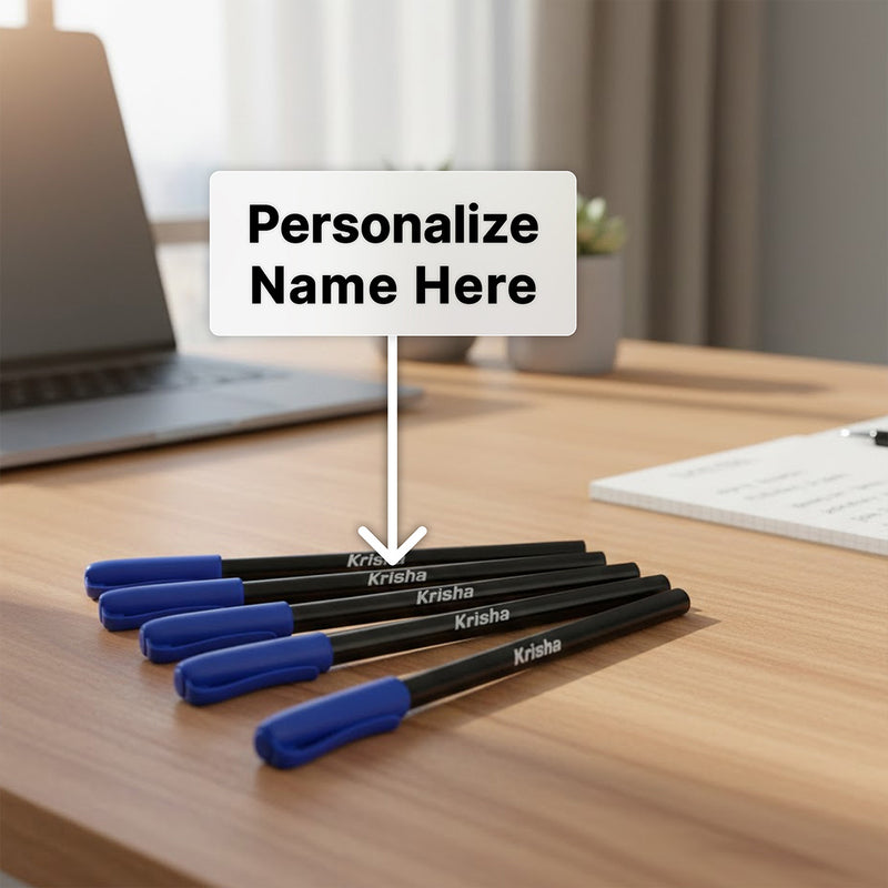 Personalized Reynolds Aeroslim Ball Pen Set – Blue Ink (Pack of 5)