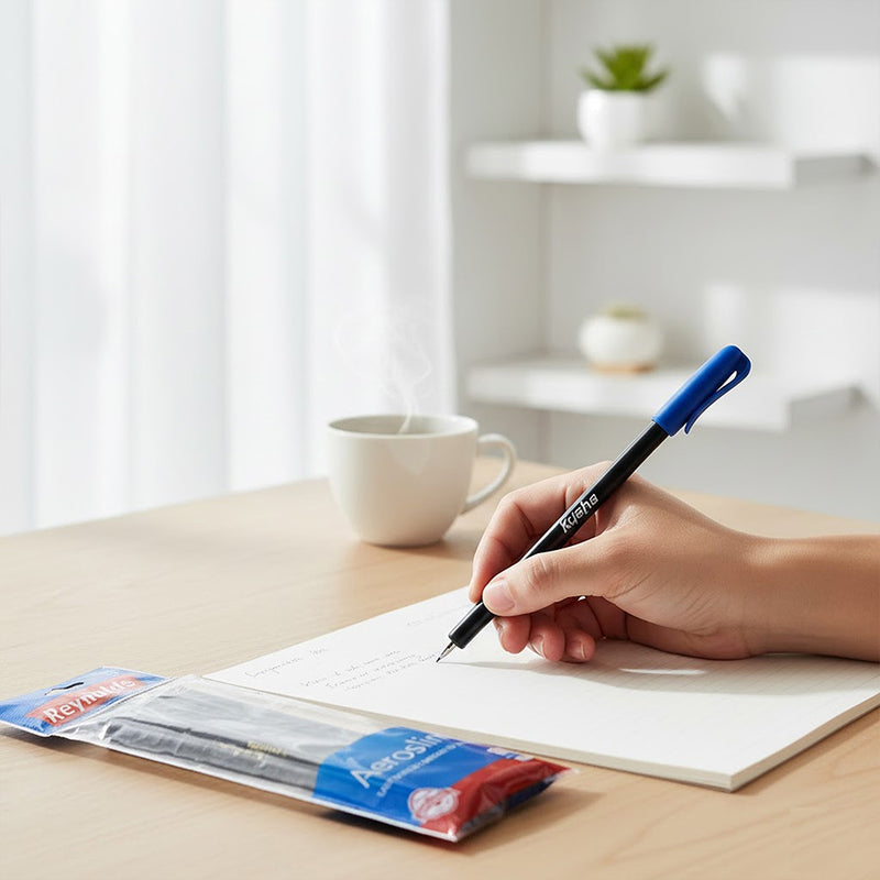 Personalized Reynolds Aeroslim Ball Pen Set – Blue Ink (Pack of 5)