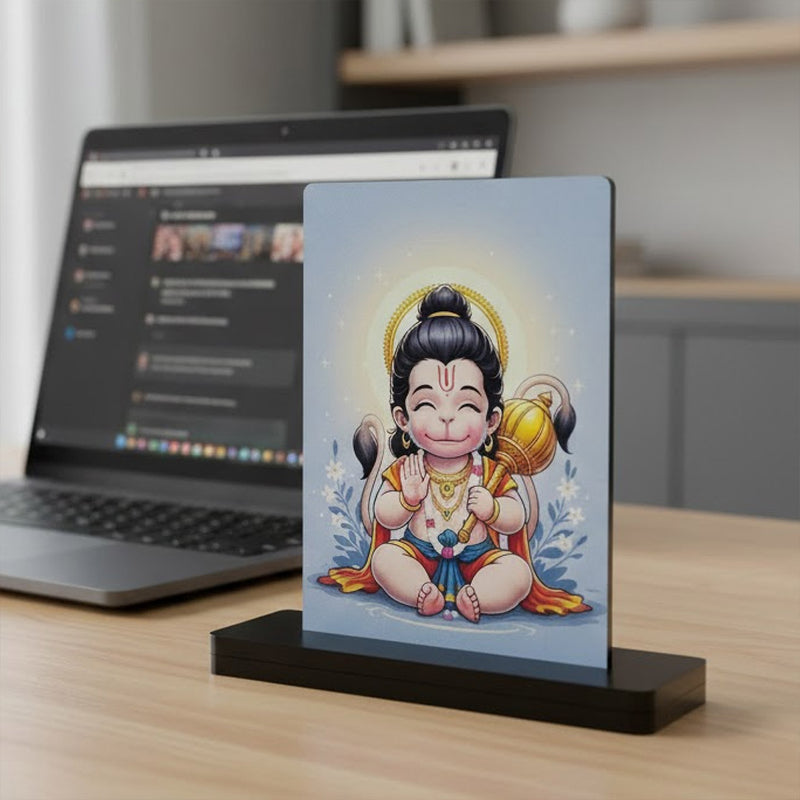 Baby Hanuman Acrylic Table Lamp (2.5×3.5 Inch)