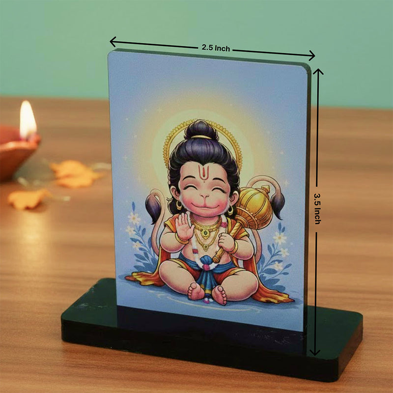 Baby Hanuman Acrylic Table Lamp (2.5×3.5 Inch)