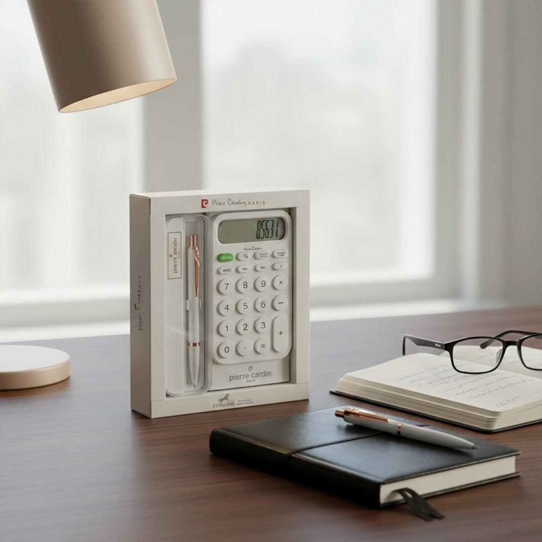Pierre Cardin Calculator & Ball Pen Gift Set | Love Craft Gifts