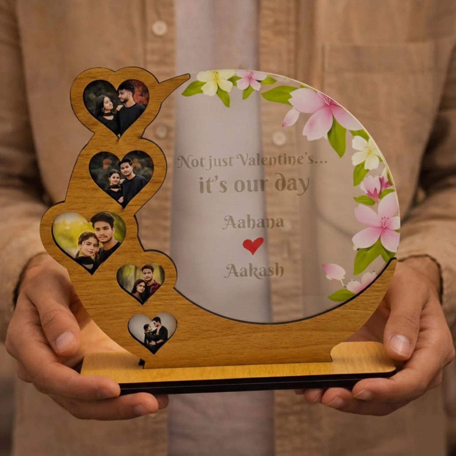 Forever Moments – Personalized Wooden Acrylic Table Frame