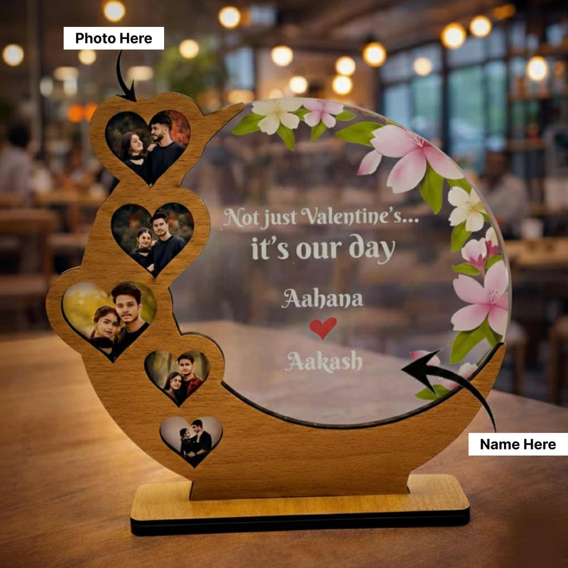 Forever Moments – Personalized Wooden Acrylic Table Frame