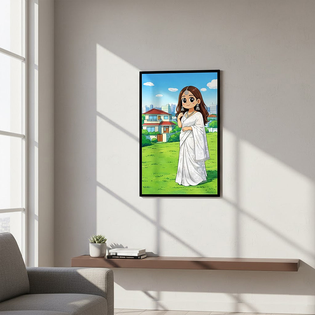 Shinchan-Style Cartoon Portrait Wall Photo Frame (8×12”)