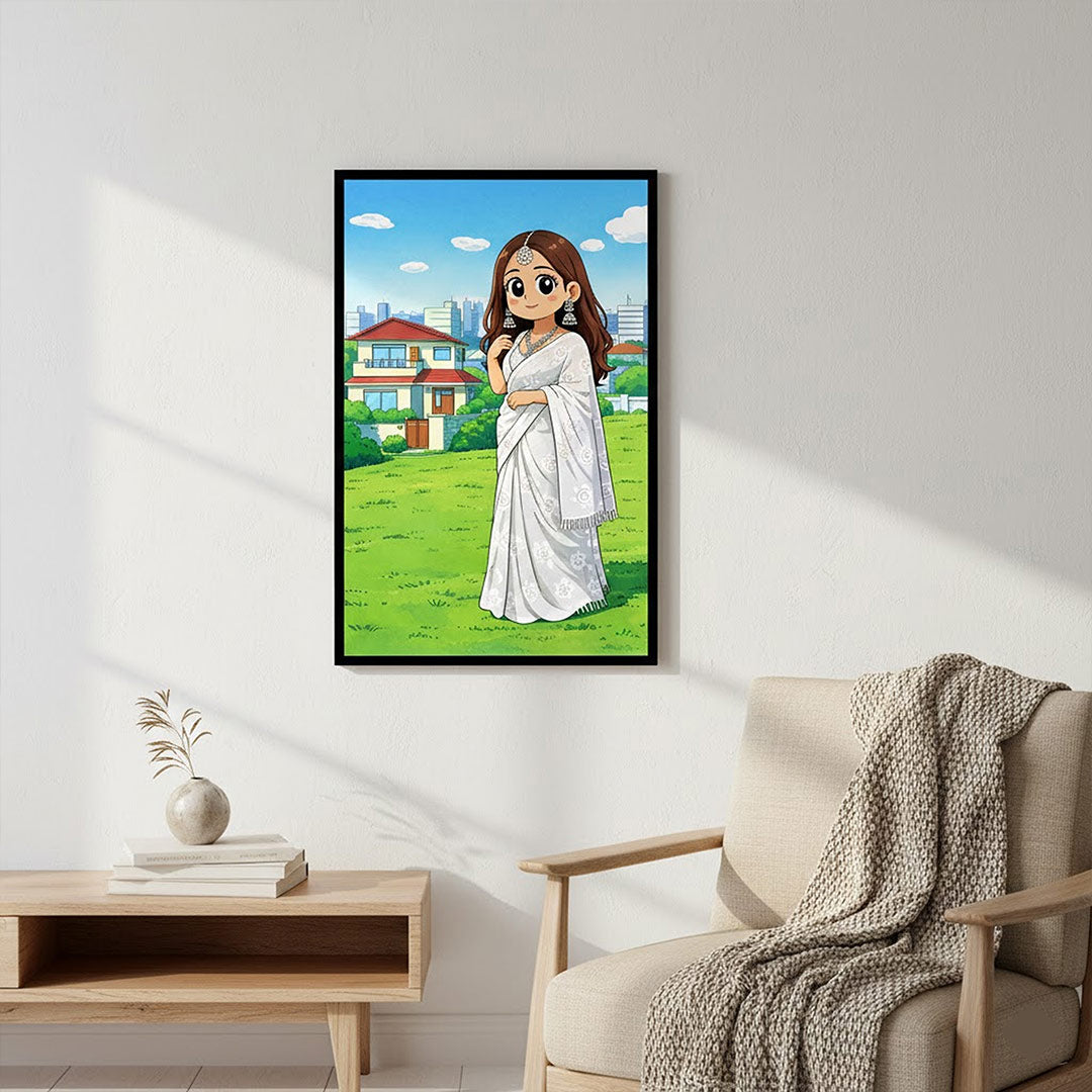 Shinchan-Style Cartoon Portrait Wall Photo Frame (8×12”)