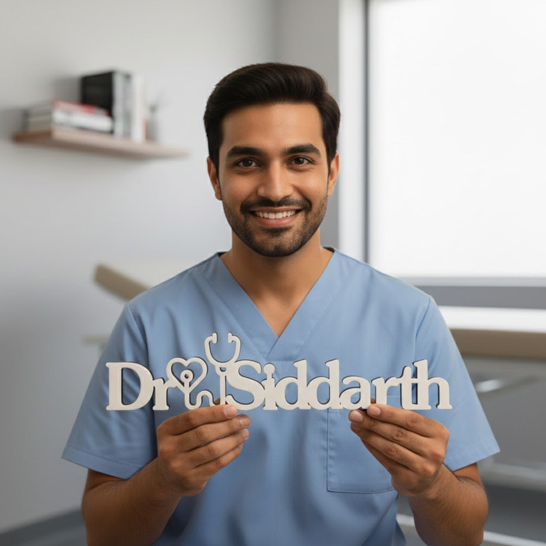 Personalized Doctor Name Desk Decor | Love Craft Gifts