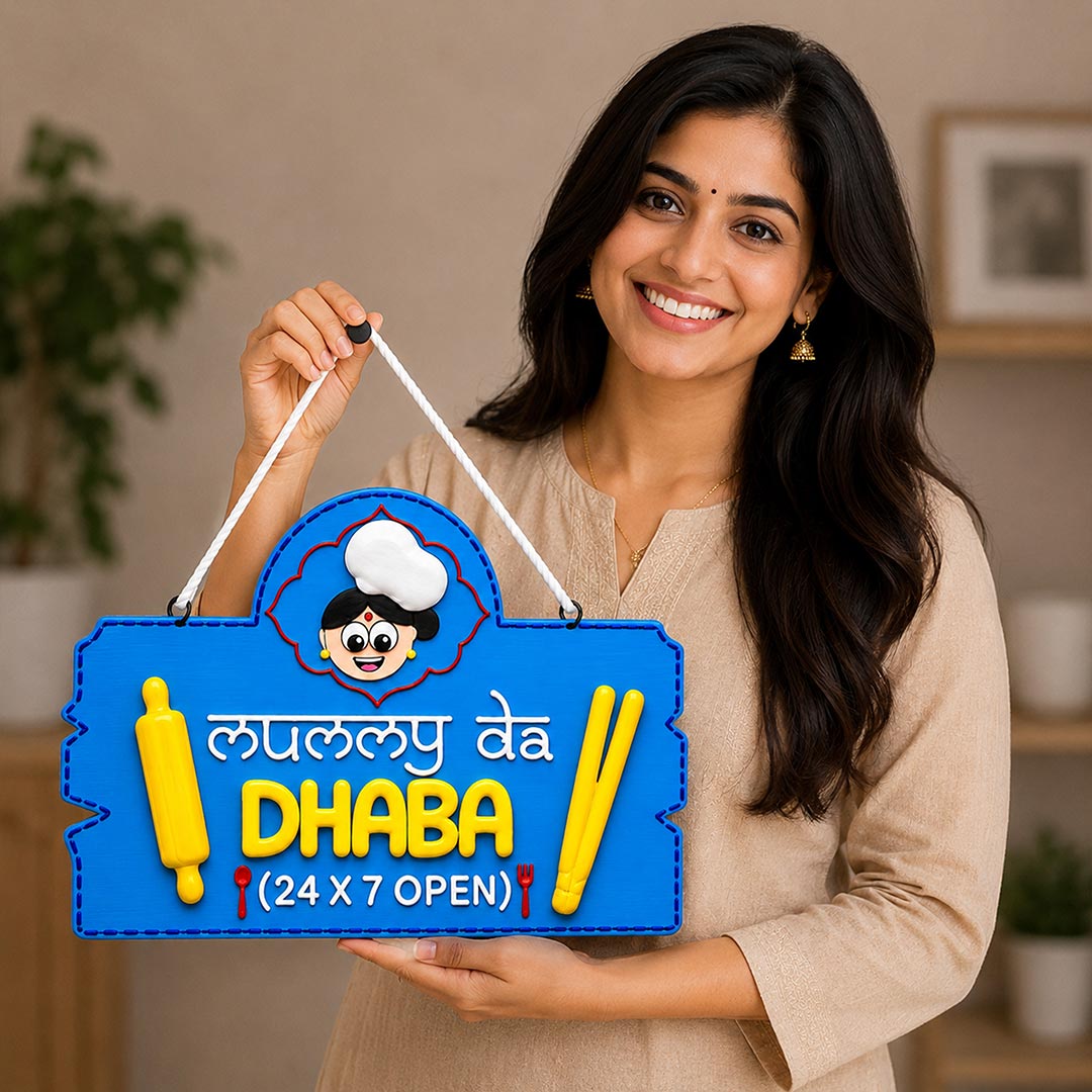 Punjabi Kitchen Decor Wooden Hanging | Love Craft Gifts™